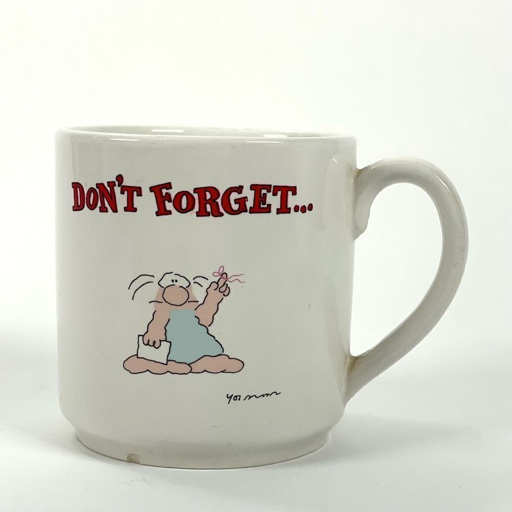 VTG 1987 Yolanda Nave "Don't Forget... I Love You" Cartoon Comic Anna B Mug